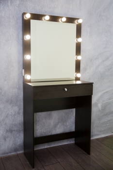 Дамский столик венге с зеркалом и подсветкой